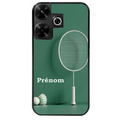 Coque noire taperso pour POCO M6 4G avec motif badminton sport personnalise protection antichoc personnalisée