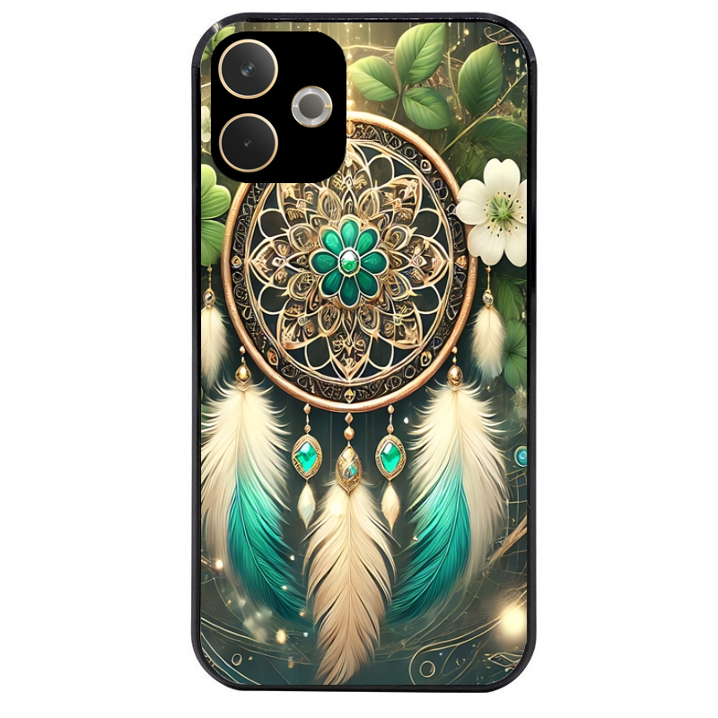Coque noire taperso pour OPPO A5 PRO 4G et 5G avec motif dreamcatcher talisman protection antichoc personnalisée