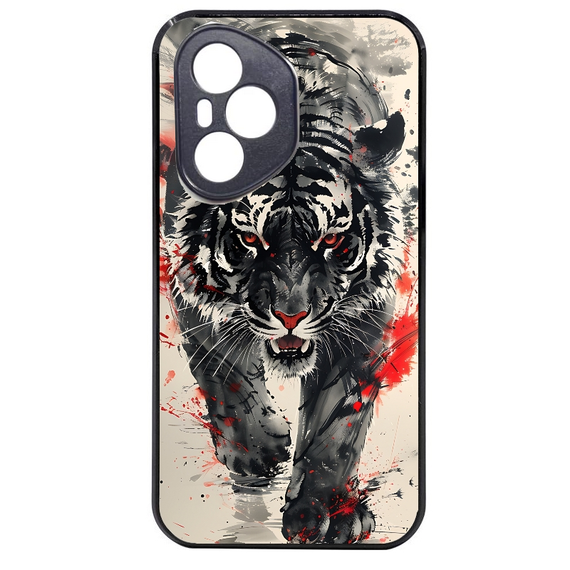 Coque noire taperso pour Honor 400 et Lite Pro Smart avec motif tigre japan protection antichoc personnalisée