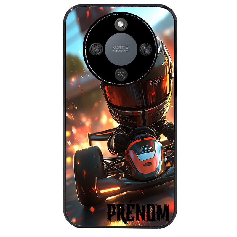 Coque noire taperso pour Magic 5 6 LITE et PRO avec motif karting f1 personnalisee protection antichoc personnalisée