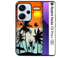 Coque noire taperso pour Redmi Note 13 PRO PLUS 5G avec motif hawai sun protection antichoc personnalisée