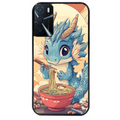 Coque noire taperso pour OPPO A16 et A16S avec motif dragon ramen 2 protection antichoc personnalisée