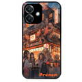 Coque noire taperso pour OPPO A40 avec motif anime street japan personnalise protection antichoc personnalisée