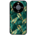 Coque noire taperso pour Magic 5 6 LITE et PRO avec motif palmier vert protection antichoc personnalisée