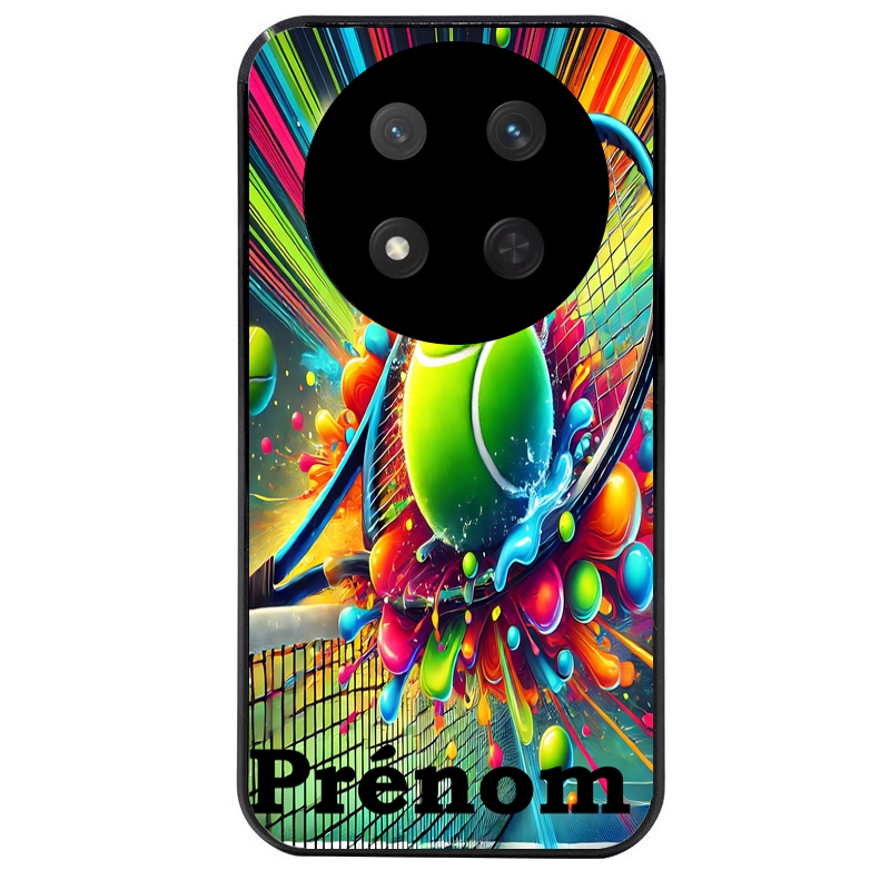 Coque noire taperso pour Magic 7 LITE et PRO avec motif tennis color personnalisee protection antichoc personnalisée