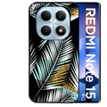 Coque noire taperso pour Redmi Note 15 et PRO PLUS 4G 5G avec motif palmier noir protection antichoc personnalisée
