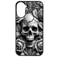 Coque noire taperso pour Redmi A5 4G avec motif tete de mort fleur protection antichoc personnalisée