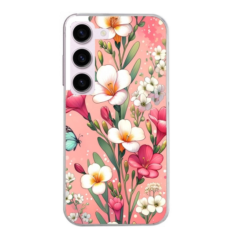 Coque taperso pour Galaxy A13 4G et 5G A23 A53 avec motif fleur rose protection antichoc personnalisée