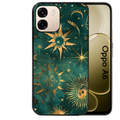 Coque noire taperso pour OPPO A6 A6X 4G et 5G avec motif lune et astro protection antichoc personnalisée