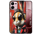 Coque noire taperso pour OPPO A6 PRO 4G et 5G avec motif lapin tag protection antichoc personnalisée