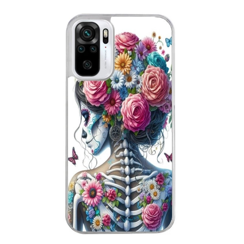 Coque taperso pour Redmi Note 10 4G 5G PRO 10S avec motif tete de mort calavera papillon protection antichoc personnalisée