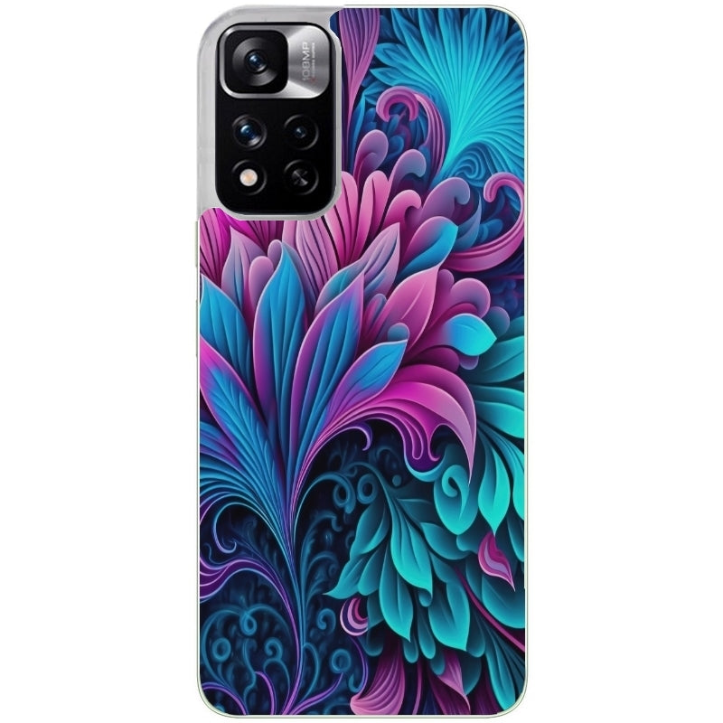 Coque taperso pour Redmi Note 12 4G 5G PRO 4G avec motif tropical violet et des fleurs protection antichoc personnalisée
