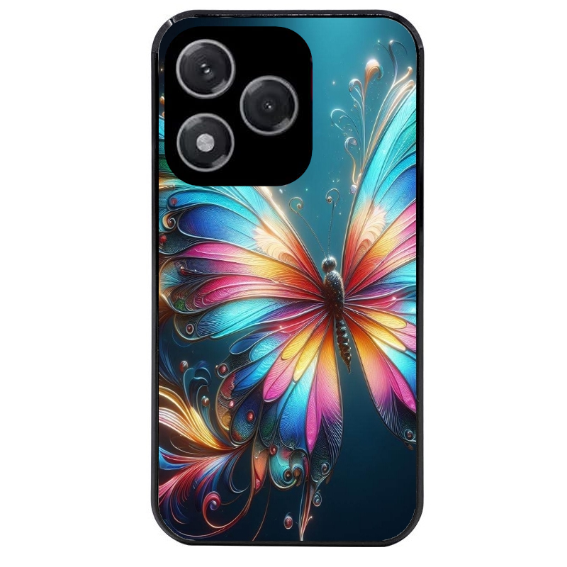 Coque noire taperso pour Honor 400 et Lite Pro Smart avec motif papillon arc protection antichoc personnalisée