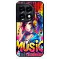 Coque noire taperso pour OnePlus 11 et 12 avec motif anime manga et music protection antichoc personnalisée
