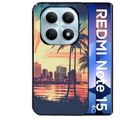 Coque noire taperso pour Redmi Note 15 et PRO PLUS 4G 5G avec motif hawaii retro protection antichoc personnalisée