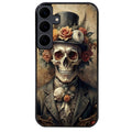Coque noire taperso pour galaxy A06 A16 A26 A36 A56 avec motif tete de mort chapeau protection antichoc personnalisée