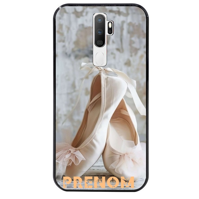 Coque noire taperso pour OPPO A5 A9 2020 avec motif ballerine danse personnalisee protection antichoc personnalisée