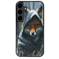 Coque noire taperso pour galaxy A06 A16 A26 A36 A56 avec motif renard fox des bois protection antichoc personnalisée