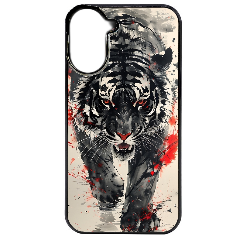 Coque noire taperso pour Redmi A5 4G avec motif tigre japan protection antichoc personnalisée