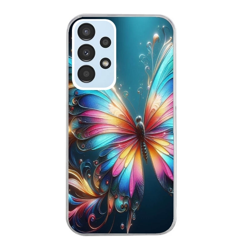 Coque taperso pour Galaxy A13 4G et 5G A23 A53 avec motif papillon arc protection antichoc personnalisée