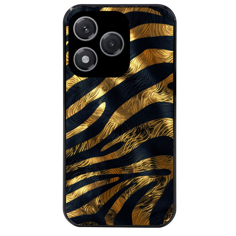 Coque noire taperso pour Honor 400 et Lite Pro Smart avec motif zebre gold protection antichoc personnalisée