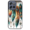 Coque noire taperso pour Moto Edge 60 et Neo Fusion Pro avec motif plumes et bijoux protection antichoc personnalisée