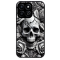 Coque noire taperso pour Honor 70 LITE 90 et LITE avec motif tete de mort fleur protection antichoc personnalisée