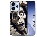 Coque noire taperso pour OPPO Reno 15 et F FS 5G avec motif tete de mort smile protection antichoc personnalisée