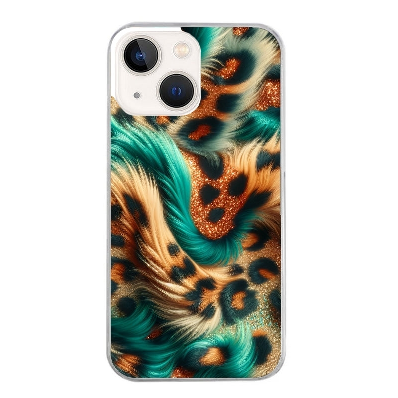 Coque taperso pour Iphone 13 et PRO MINI PRO MAX avec motif effet fourrure leopard 3 protection antichoc personnalisée
