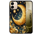Coque noire taperso pour OPPO A6 A6X 4G et 5G avec motif lune astre protection antichoc personnalisée