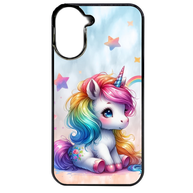 Coque noire taperso pour Redmi A5 4G avec motif licorne et etoiles protection antichoc personnalisée