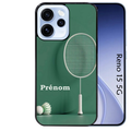 Coque noire taperso pour OPPO Reno 15 et F FS 5G avec motif badminton sport personnalise protection antichoc personnalisée