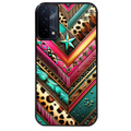 Coque noire taperso pour OPPO A54 et A74 5G avec motif chevron texas protection antichoc personnalisée