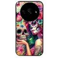 Coque noire taperso pour Redmi A3 avec motif tete de mort calavera skull protection antichoc personnalisée