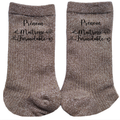 Chaussettes personnalisée paillettes bronze motif maitresse formidable
