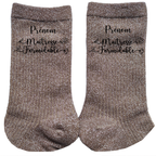 Chaussettes personnalisée paillettes bronze motif maitresse formidable