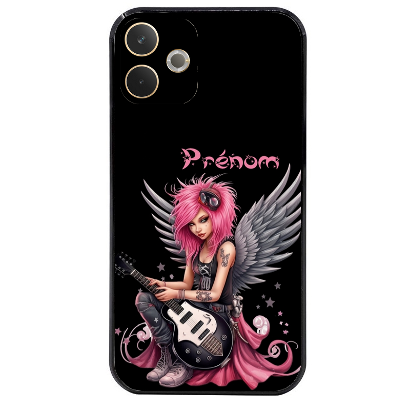 Coque noire taperso pour OPPO A5 PRO 4G et 5G avec motif fee rock personnalisee protection antichoc personnalisée