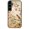 Coque noire taperso pour galaxy A06 A16 A26 A36 A56 avec motif fleur et colibri protection antichoc personnalisée