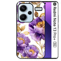 Coque noire taperso pour Redmi Note 13 PRO PLUS 5G avec motif fleur pivoine protection antichoc personnalisée