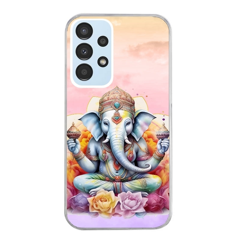 Coque taperso pour Galaxy A13 4G et 5G A23 A53 avec motif elephant namaste protection antichoc personnalisée