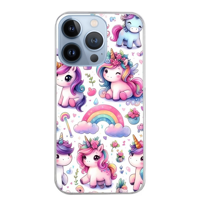 Coque taperso pour Iphone 11 et PRO PRO MAX avec motif licorne arc en ciel protection antichoc personnalisée