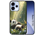 Coque noire taperso pour OPPO Reno 15 et F FS 5G avec motif panda bambou protection antichoc personnalisée