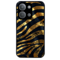 Coque noire taperso pour POCO C85 avec motif zebre gold protection antichoc personnalisée