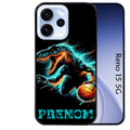 Coque noire taperso pour OPPO Reno 15 et F FS 5G avec motif basket et dino personnalisee protection antichoc personnalisée