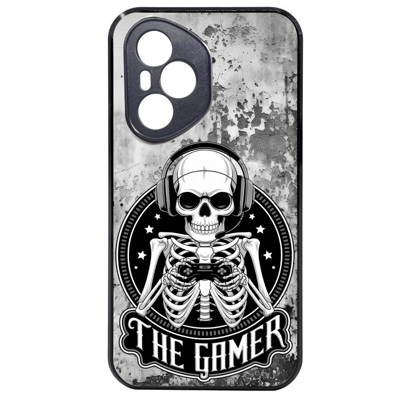 Coque noire taperso pour Honor 400 et Lite Pro Smart avec motif tete de mort gamer beton protection antichoc personnalisée