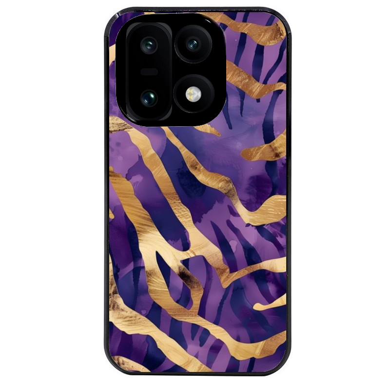 Coque noire taperso pour OnePlus 15 avec motif zebre violet protection antichoc personnalisée