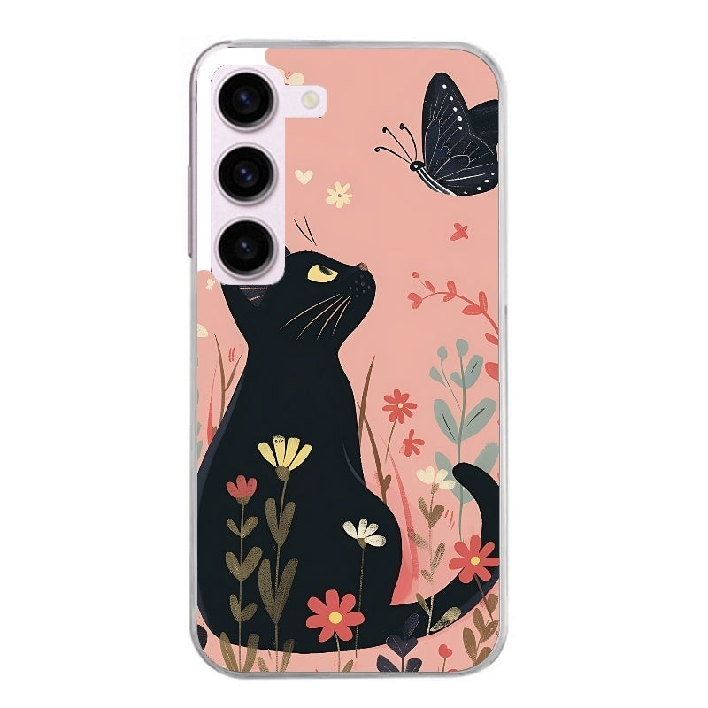 Coque taperso pour Galaxy A13 4G et 5G A23 A53 avec motif chat papillon 2 protection antichoc personnalisée