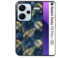 Coque noire taperso pour Redmi Note 13 PRO PLUS 5G avec motif palmier bleu protection antichoc personnalisée