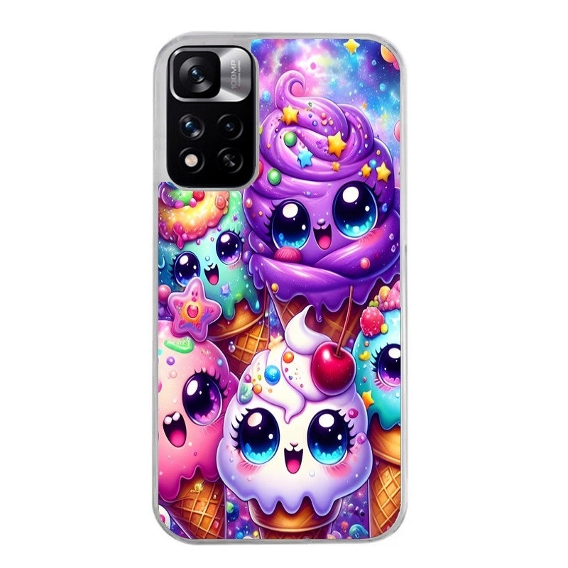 Coque taperso pour Redmi Note 11 4G PRO 5G 11S avec motif anime ice cream kawaii protection antichoc personnalisée