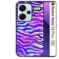 Coque noire taperso pour Redmi Note 13 PRO PLUS 5G avec motif zebre color protection antichoc personnalisée